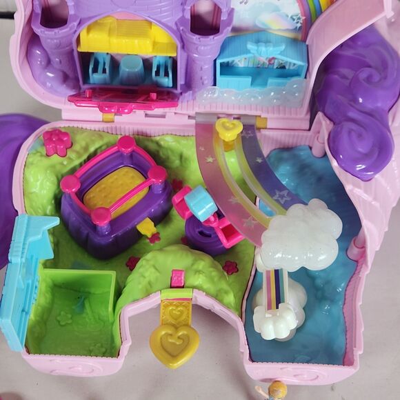 Polly Pocket Pink Unicorn Party Playset pinata carry case pink miniture polly - Picture 11 of 13
